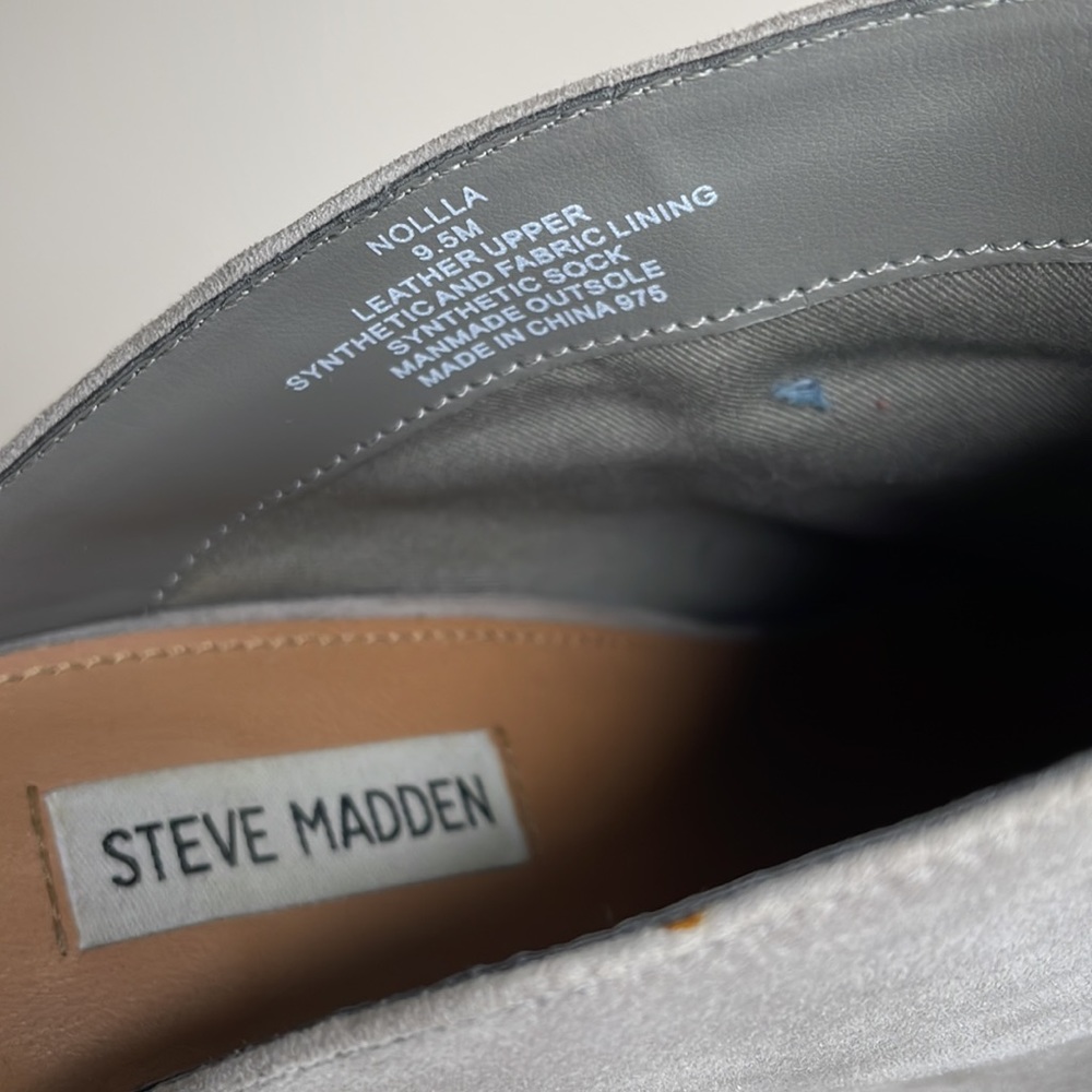 Steve Madden Nollla Suede Open Toe Stack Heel Mul… - image 7